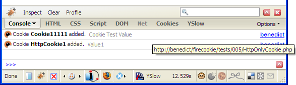 URL of the cookie source